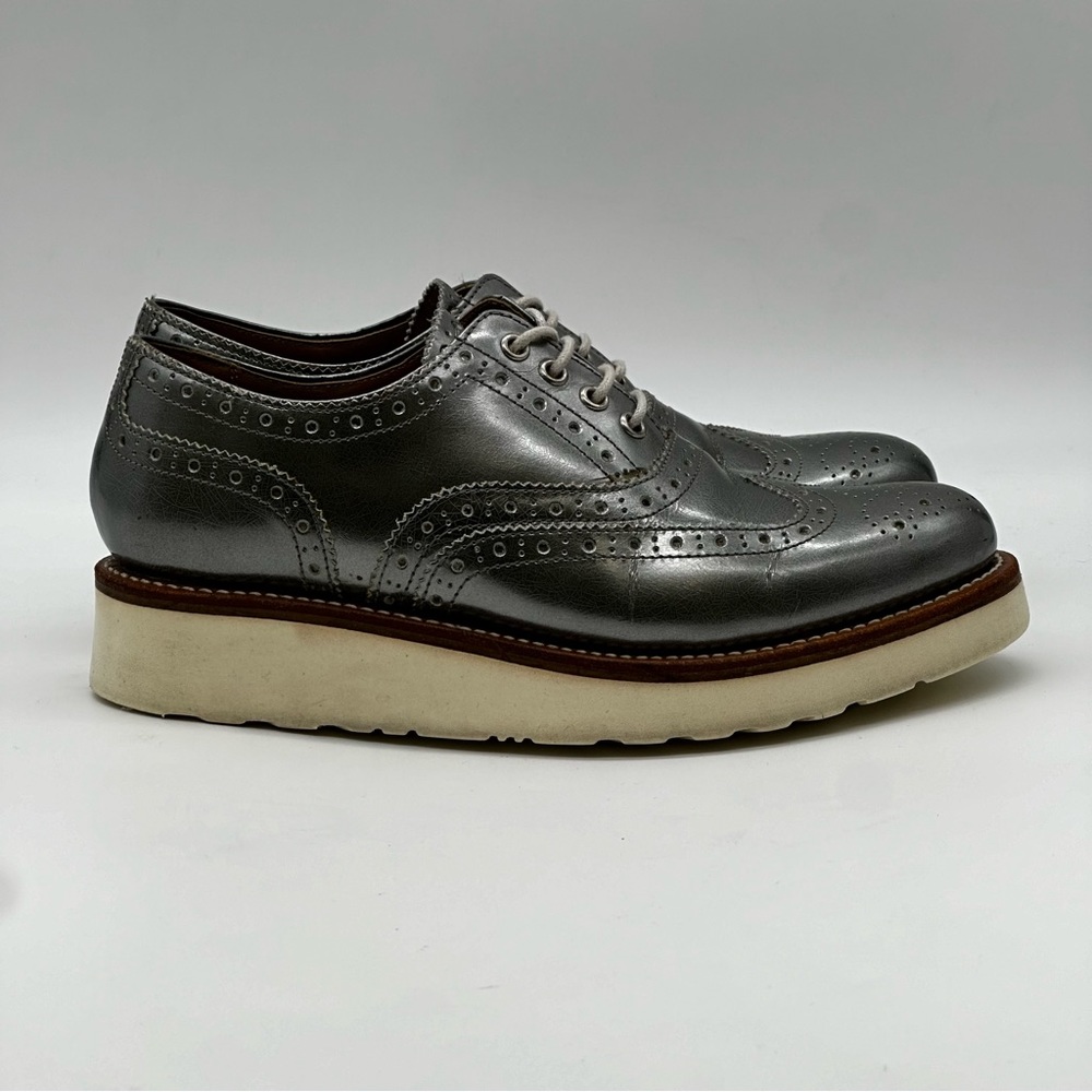 Grenson Gray Platform Brogues